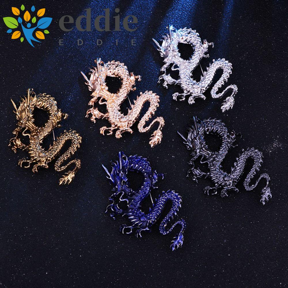 Trâm Cài Áo Phong Cách Vintage Mặt Số 26 Eddie Dành Cho Nam|Corsage Ghim Cài Áo Hình Rồng Bay Bằng Hợp Kim Phong Cách Retro