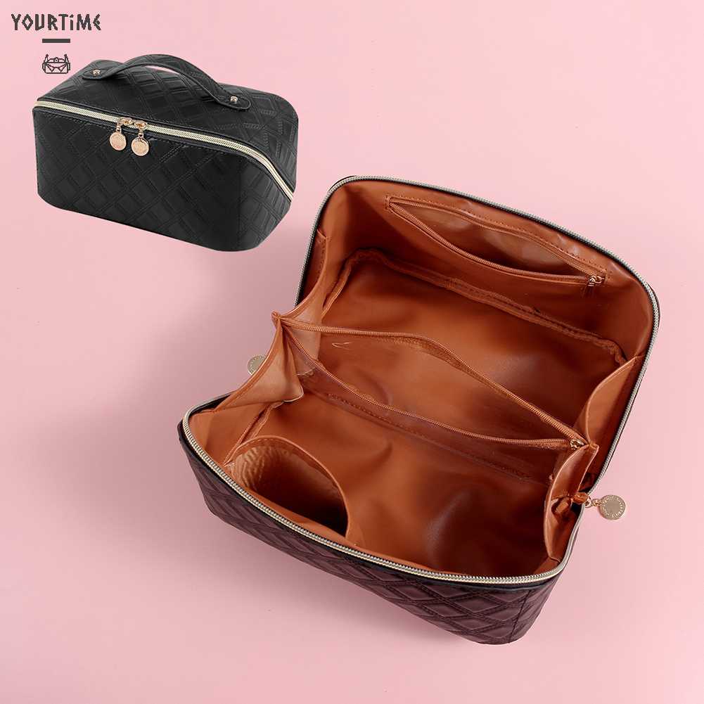 Túi Da PU Đựng Mỹ Phẩm Đa Năng Đính Kim Cương Cho Nữ