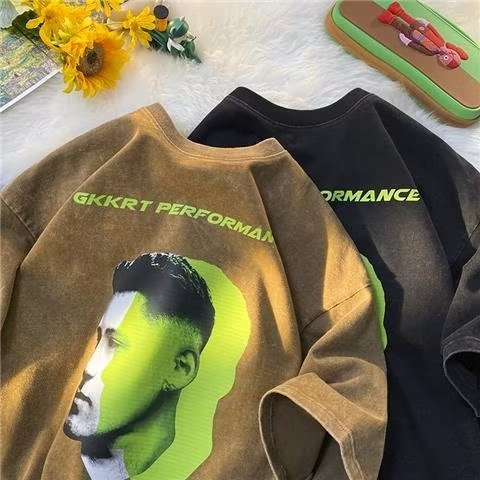 Áo Thun Nam Tay Ngắn Phong Cách Âu Mỹ Cá Tính