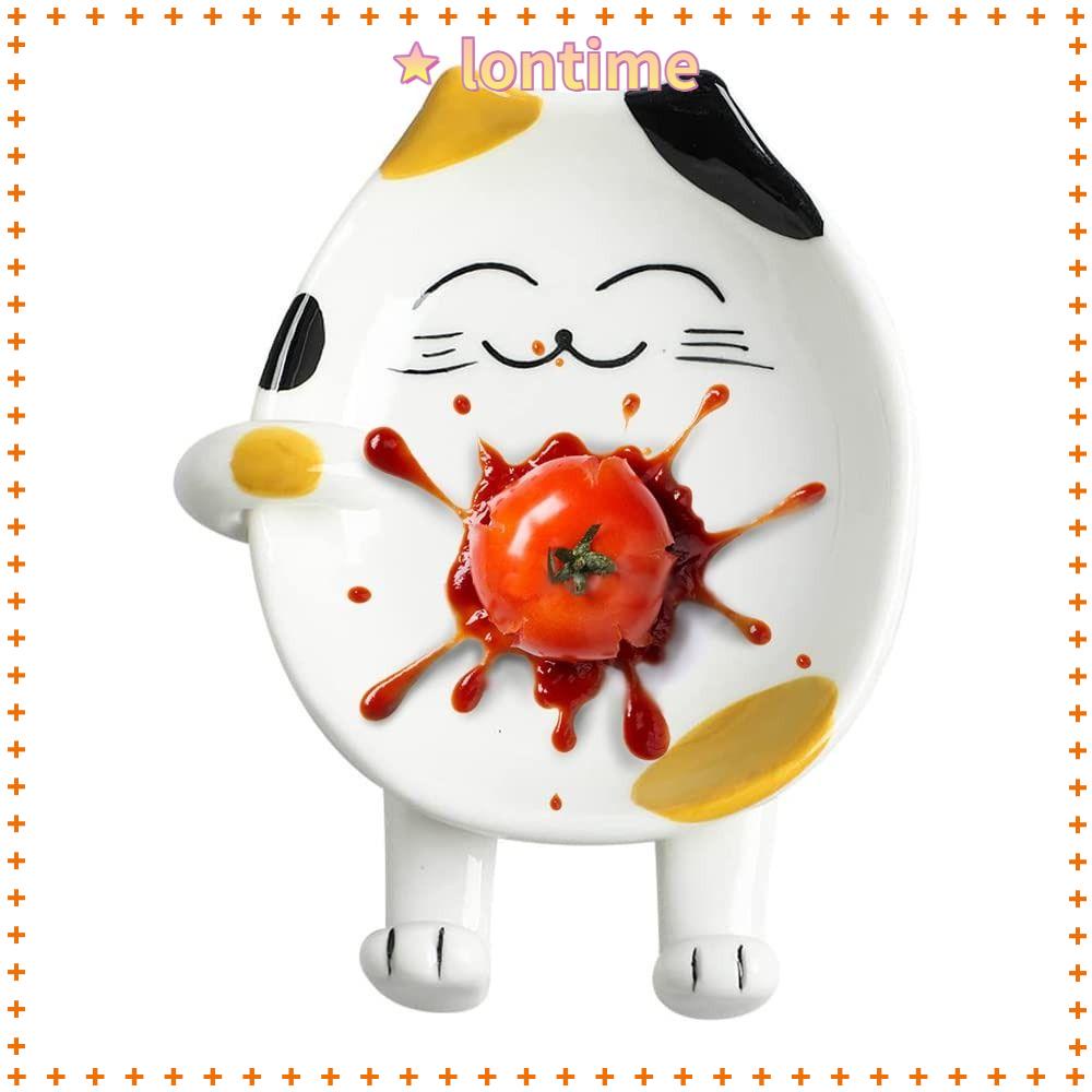 Giá Đỡ Muỗng Bằng Sứ Hình Mèo Dễ Thương