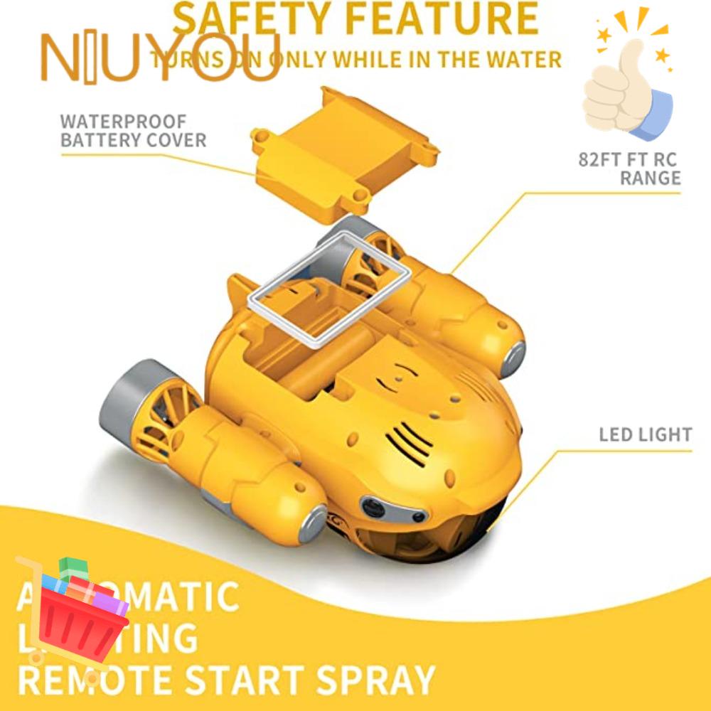 NIUYOU Tàu Ngầm Đồ Chơi Điều Khiển Từ Xa Bằng Nhựa Chống Nước Có Thể Sạc Lại