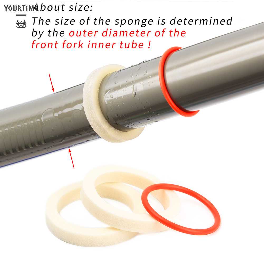 Bộ 2 Vòng Đệm Mút Thấm Dầu Cho Phuộc Trước Xe Đạp MTB