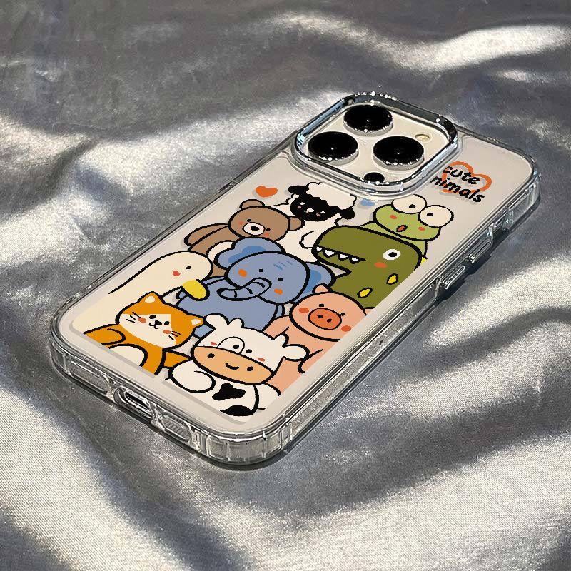 ✅Ốp Điện Thoại Dẻo Họa Tiết Động Vật Dễ Thương Chống Sốc Cho iPhone12138 7plus 11 Apple / 14pro