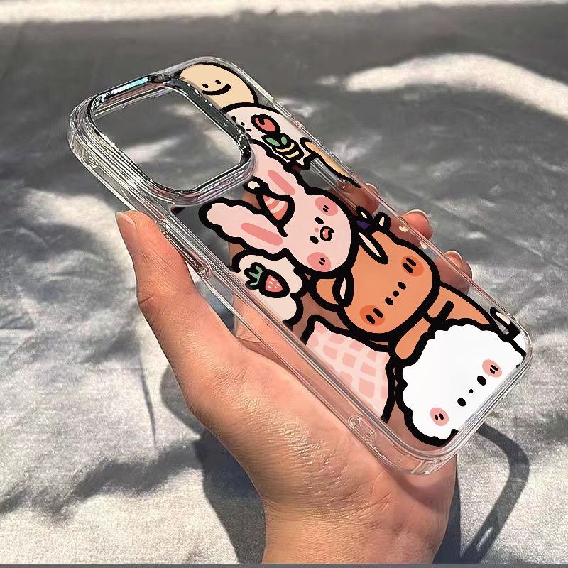 ✅Ốp Điện Thoại Dẻo Họa Tiết Động Vật Dễ Thương Chống Sốc Cho iPhone12714pro 8plus 1311