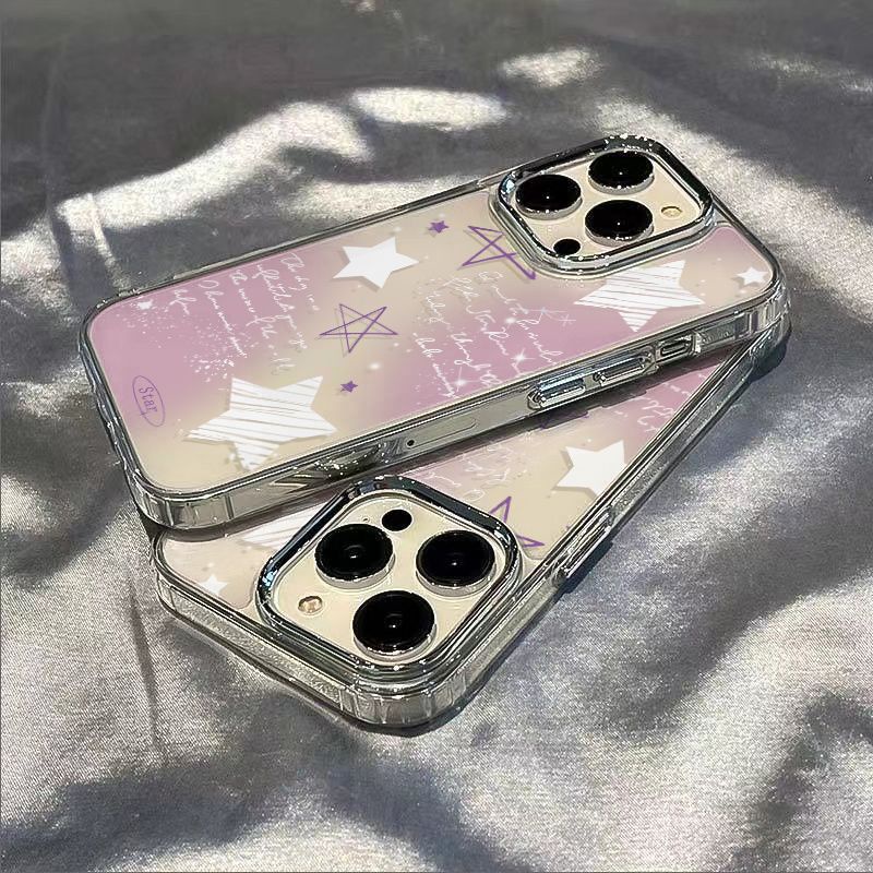 ✅Ốp Điện Thoại Dẻo Màu Gradient Họa Tiết Ngôi Sao Đơn Giản Chống Sốc Cho Iphone12 max plus 71113 14pro8 / AJMV
