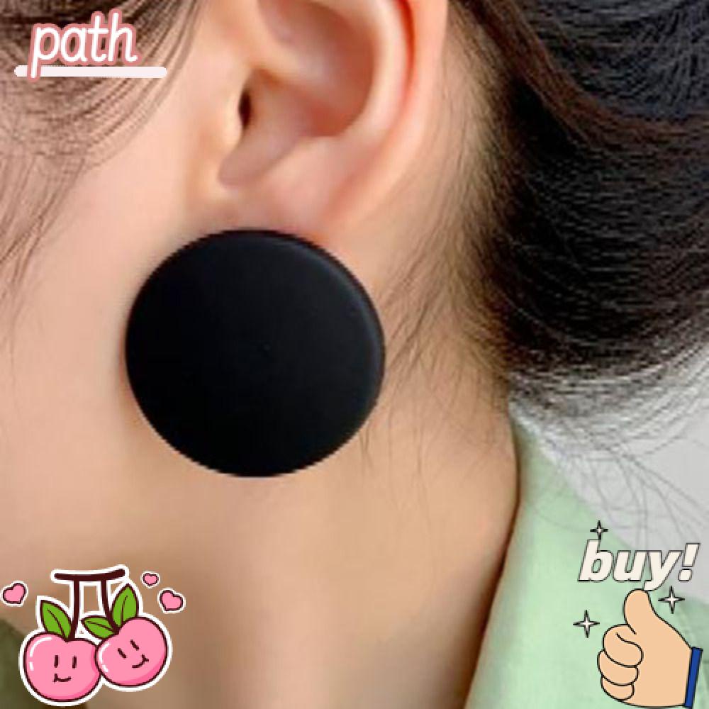 PATH Khuyên Tai Tròn Acrylic Nhiều Màu Sắc Phong Cách Mới 60s