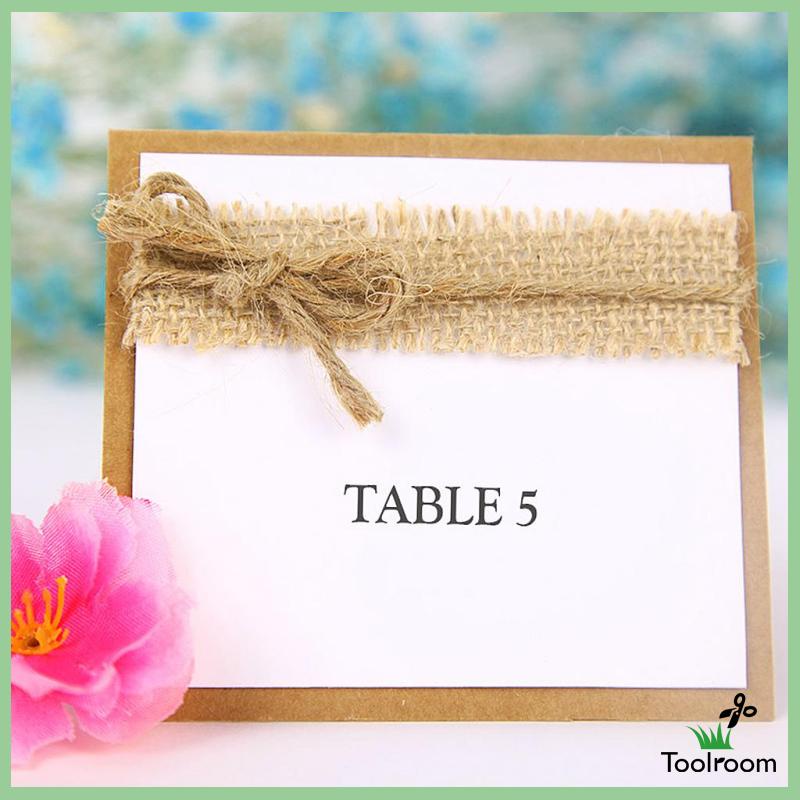 Bộ 10 Thẻ Tên Kèm Dây Thừng Dùng Trang Trí Tiệc Cưới Shabby