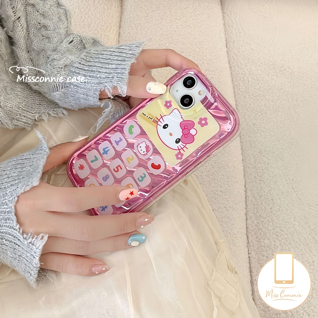 Ốp Điện Thoại Dẻo Màu Laser Hình Hello Kitty 3D Cho IPhone 11 12 13 14 Pro MAX 7 8 6 6S Plus XR X XS MAX SE 2020