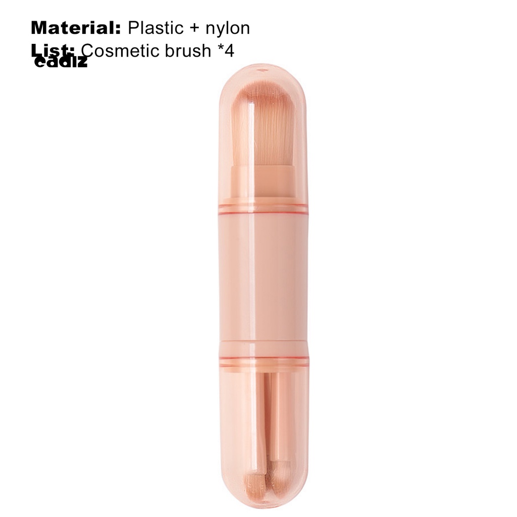 Bộ 4 Cọ Trang Điểm Bốn Trong Một Mini Đa Năng Có Thể Thu Gọn Cho Nữ