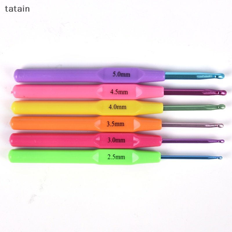 Set 6 Kim Móc Len Tay Cầm Bằng Nhựa Và Nhôm DIY