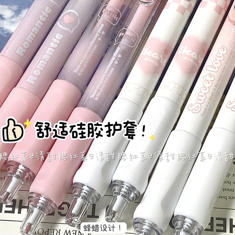 Set 4 Bút Bi Đen Nhanh Khô Ngòi 0.5MM
