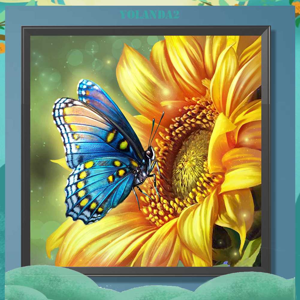 Tranh Đính Đá Kim Cương Toàn Bộ 5D DIY Hình Vẽ Hoa Trang Trí Nhà Cửa