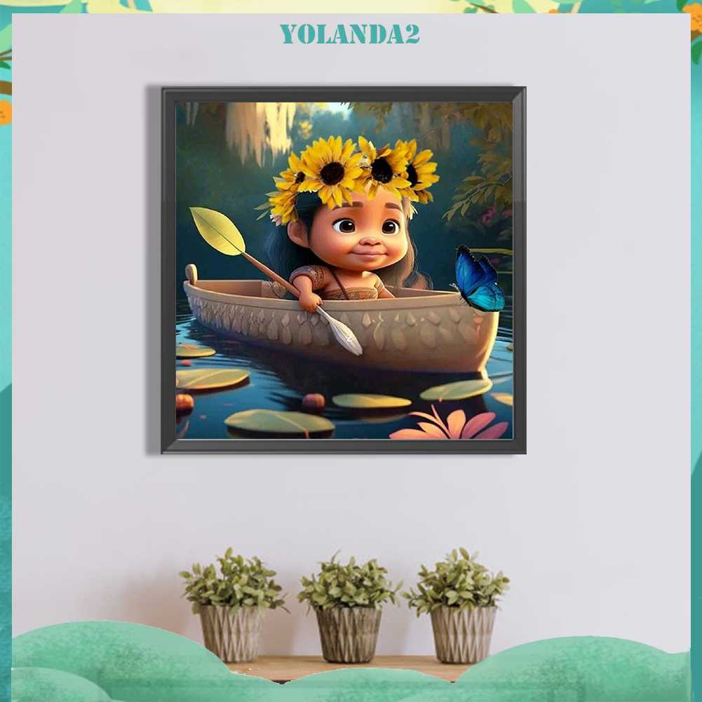 Tranh Đính Đá Kim Cương Toàn Bộ 5D DIY Hình Vẽ Cô Gái Trang Trí Nhà Cửa