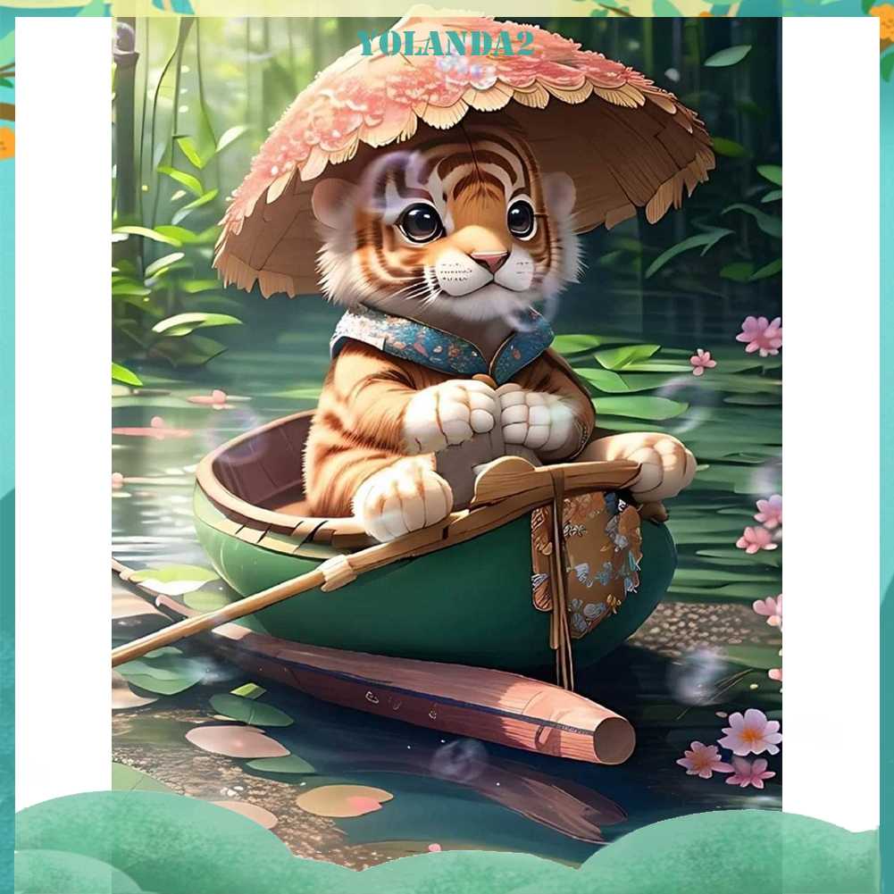 Tranh Đính Đá Kim Cương Toàn Bộ 5D DIY Hình Vẽ Hổ