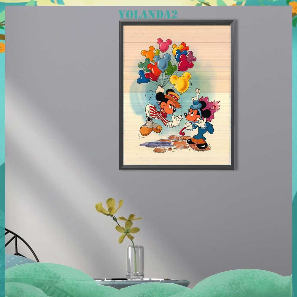 Tranh Đính Đá Kim Cương Toàn Bộ 5D DIY Hình Vẽ Chuột Mickey