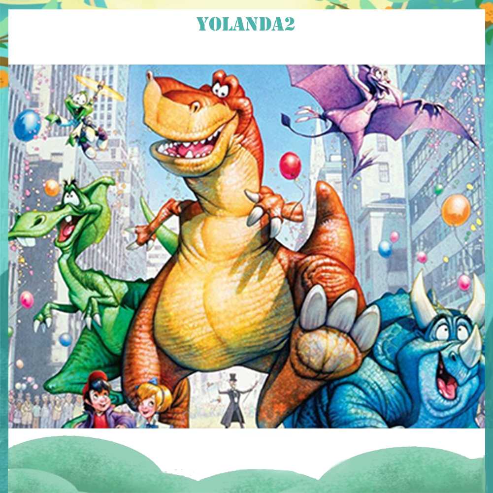 Tranh Đính Đá Kim Cương Toàn Bộ 5D DIY Hình Vẽ Khủng Long