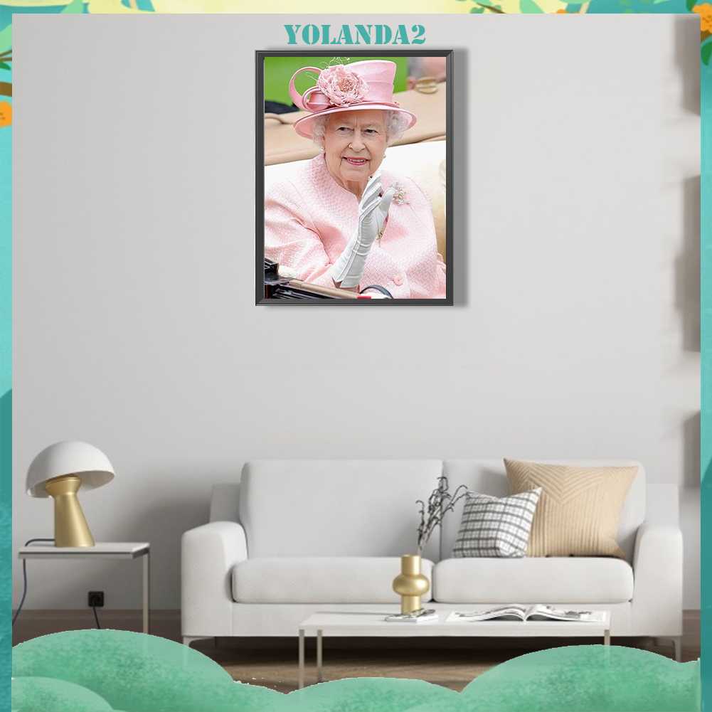 Bộ Tranh Đính Đá 5D Họa Tiết Nữ Hoàng Anh Quốc Độc Đáo DIY Dùng Trang Trí Nhà Cửa