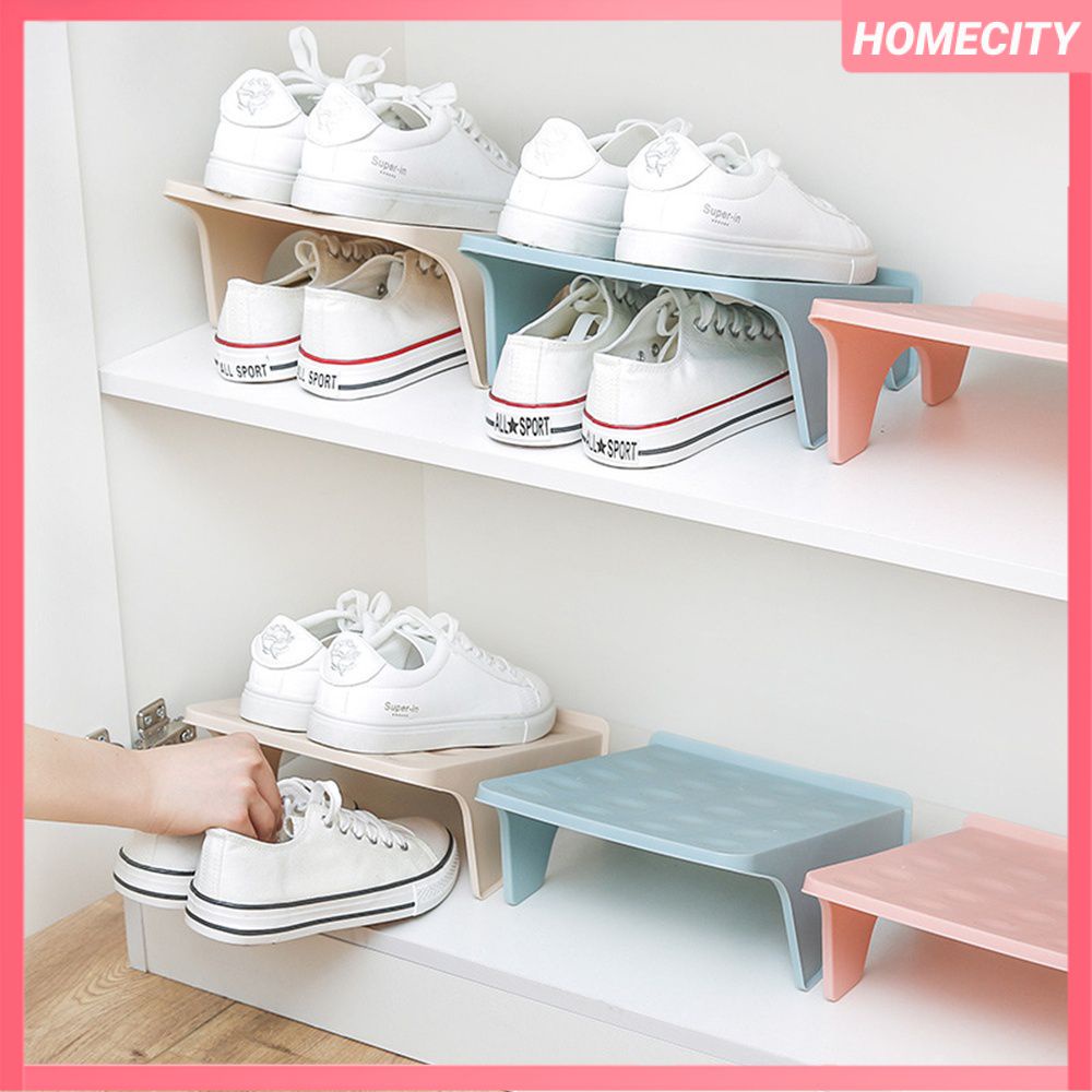 Shoe Rack Household Storage Shoes Save Space Shelf Double Shoe Support Plastic Integrated Simple Space Economy Shoe Storage Rack
