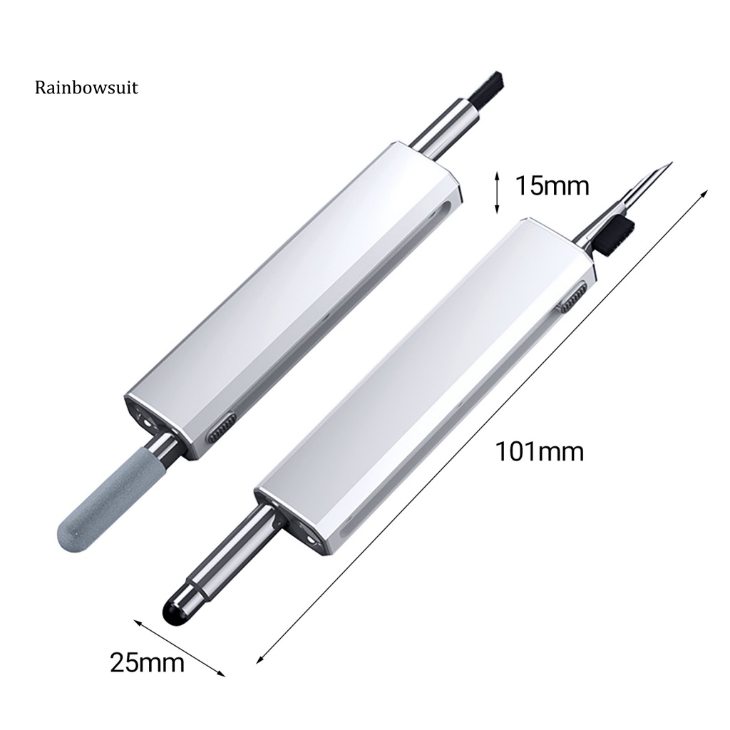 Bút Vệ Sinh Tai Nghe Bluetooth Hai Đầu Đa Năng Bằng Kim Loại Tiện Dụng
