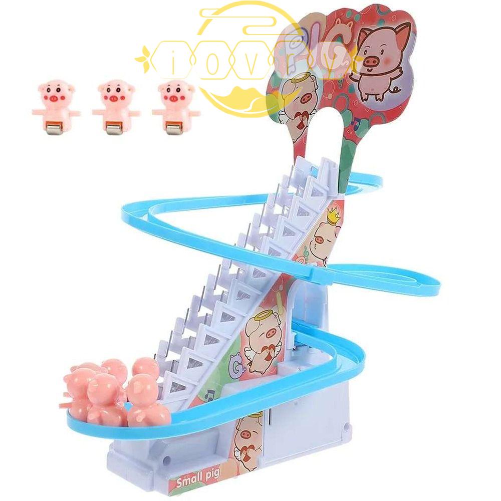 Bộ Đồ Chơi Đường Đua Chim Cánh Cụt Điện Tử Bằng Nhựa Có Đèn Và Nhạc Dễ Thương Vui Nhộn Cho Bé