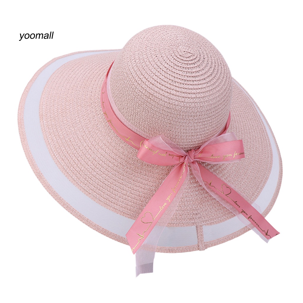Mũ Cói Rộng Vành Chống Tia UV Thời Trang Mùa Hè Dành Cho Nữ