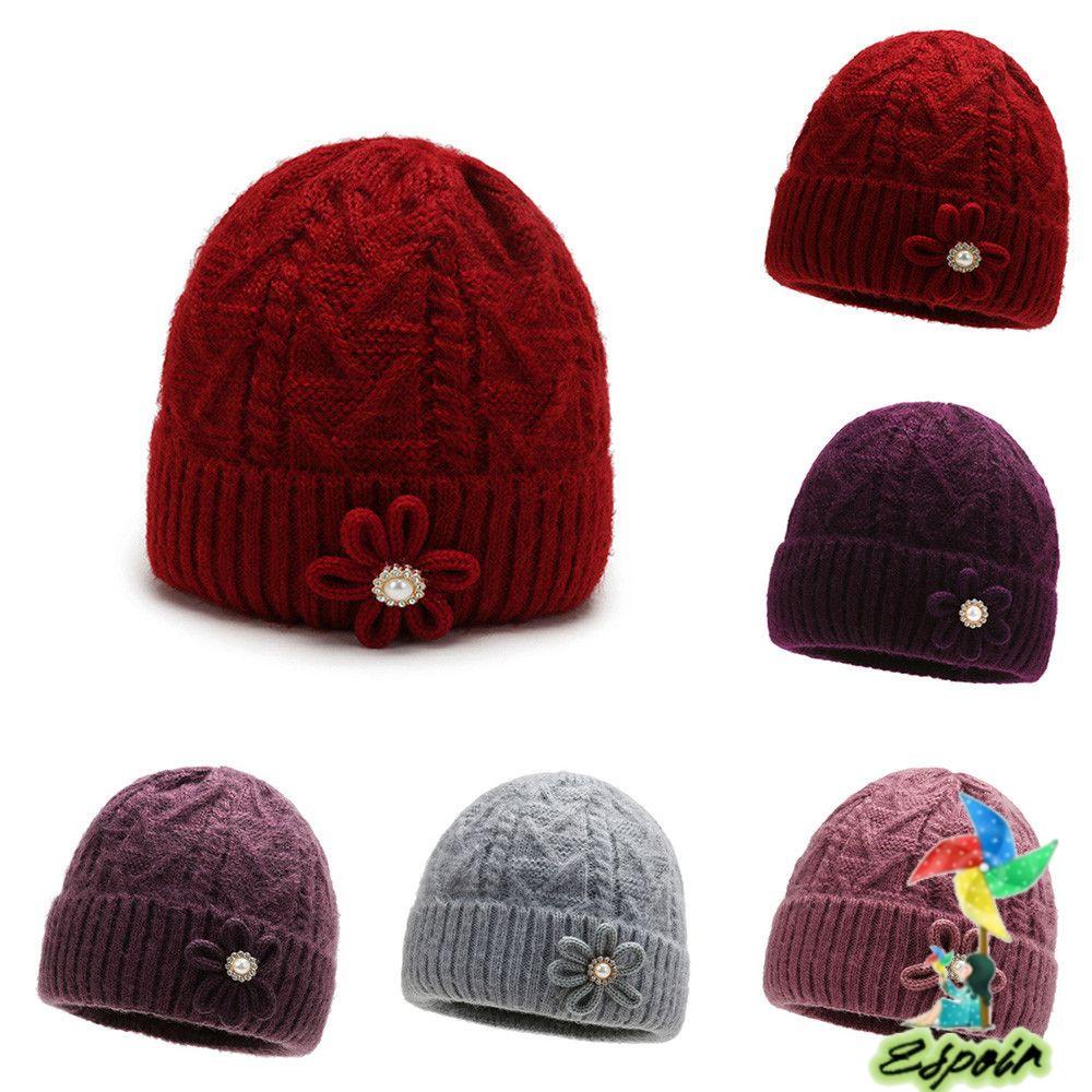 ESPO Mũ Len Vành Tròn Chống Gió Thời Trang Mùa Đông Mới