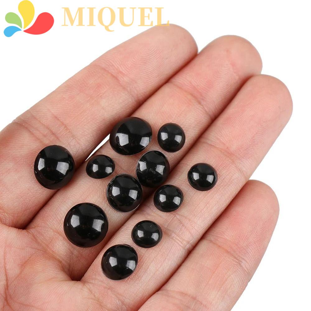 Set 500 Mắt Nhựa Tròn Màu Đen Cho Búp Bê / Đồ chơi nhồi bông
