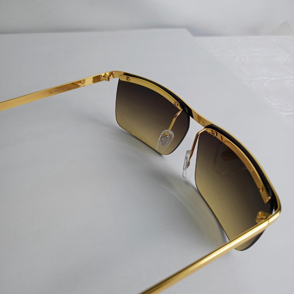 Kính râm nam solex sống trâu hồng kong mạ vàng 18 k kiểu dáng cổ điển