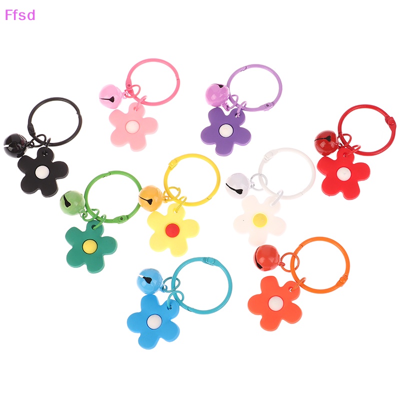 {Ffsd} Móc Chìa Khóa Hình Hoa Nhỏ Nhiều Màu Sắc Phong Cách Hàn Quốc Dành Cho Nữ