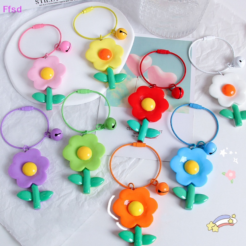 {Ffsd} Móc Chìa Khóa / Túi Xách Hình Hoa Ngọt Ngào Nhiều Màu Sắc Phong Cách Hàn Quốc Cho Nữ