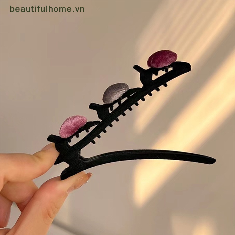 Kẹp Tóc Hình Trái Tim Hai Lớp Thời Trang Thu Đông Cho Nữ