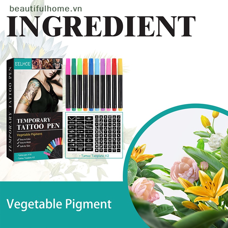 Bút Đánh Dấu Hình Xăm Tạm Thời Nhiều Màu Tùy Chọn