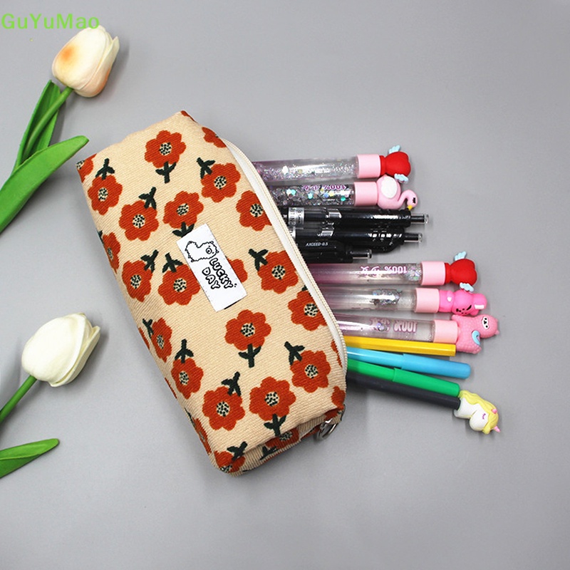 [cxGUYU] Túi Đựng Mỹ Phẩm / Cọ Trang Điểm / Đồ Trang Điểm Hàn Quốc Kẻ Sọc Caro Bằng Vải Nhung Kẻ Sọc Cho Nữ PRTA