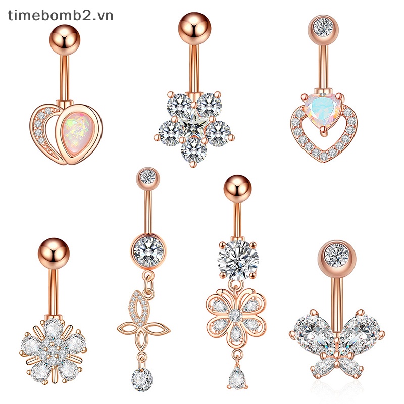 {Timebomb} 1 Khuyên Rốn Đính Đá Quý Quyến Rũ