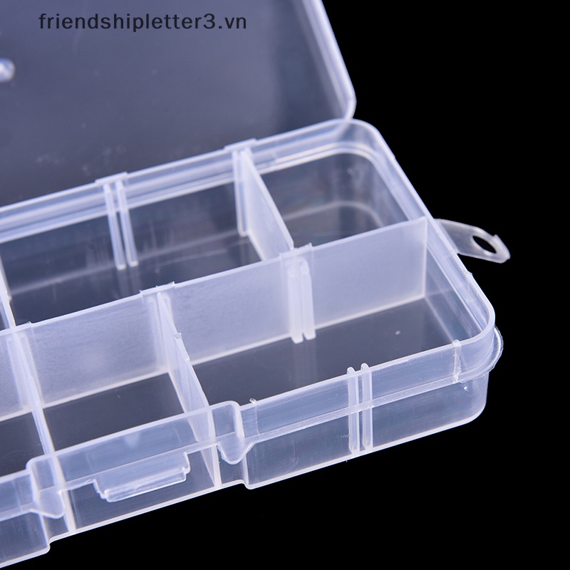 Hộp Nhựa Trong Suốt Đựng Mồi Câu Cá 10 Ngăn