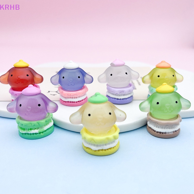 Set 5 Phụ Kiện Trang Trí Ốp Điện Thoại Hình Chú Chó Cinnamon 3D Phát Quang Độc Đáo Mới