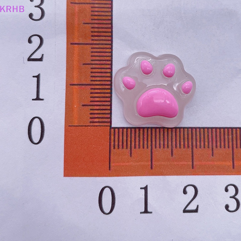 Set 2 Mô Hình Chân Mèo Bằng Nhựa Phát Quang Dễ Thương Trang Trí Tiểu Cảnh / Sân Vườn Mới