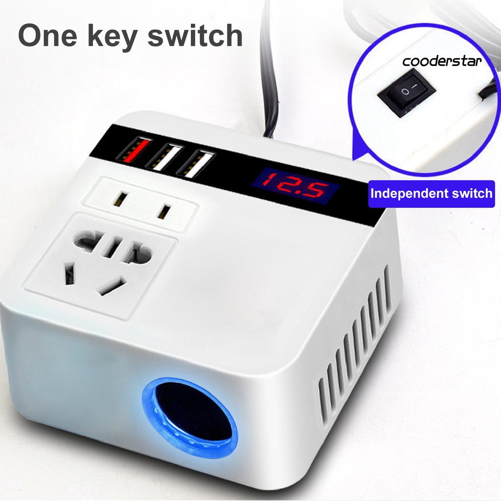 Bộ Chuyển Đổi Nguồn Điện QC 3.0 / USB 100W 12V 24V Sang 110V 220V Cho Notebook