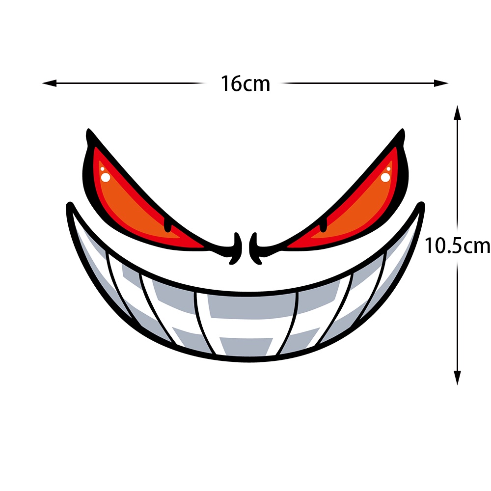 Miếng Dán Phản Quang Chống Thấm Nước Họa Tiết Đôi Mắt Quỷ Độc Đáo Trang Trí Xe Hơi / Xe Máy