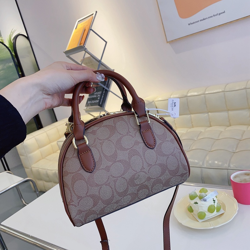 COACH6593  classic Extremely Fast Shipping Sling Bag Solid Color Men and Women Shoulder Crossbody Bag