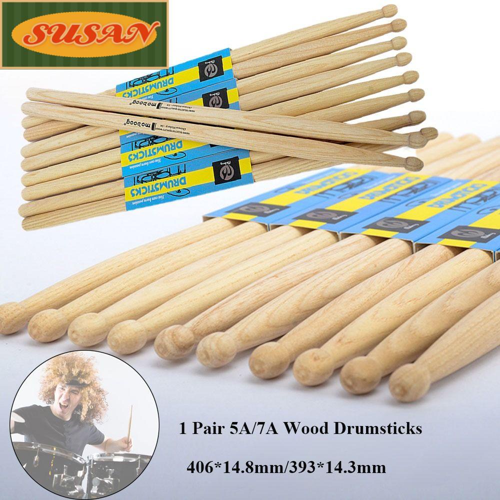 1 Cặp Dùi Trống Gỗ SUSANS 2 Kiểu Với Tay Cầm Chống Trượt 5A / 7A