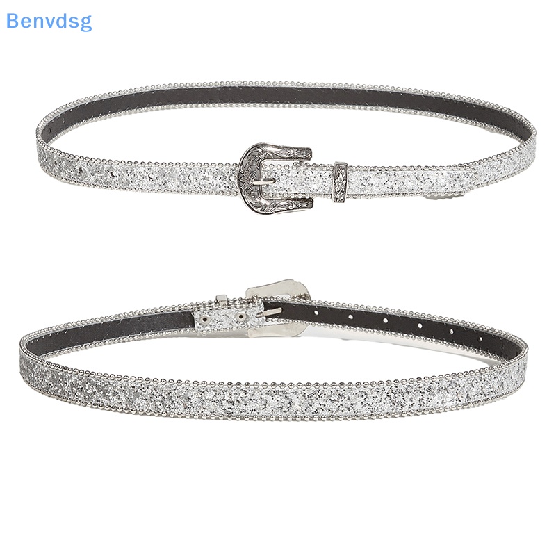 Thắt Lưng Da PU Đính Đá Thời Trang Phương Tây Y2K Cho Nam Nữ