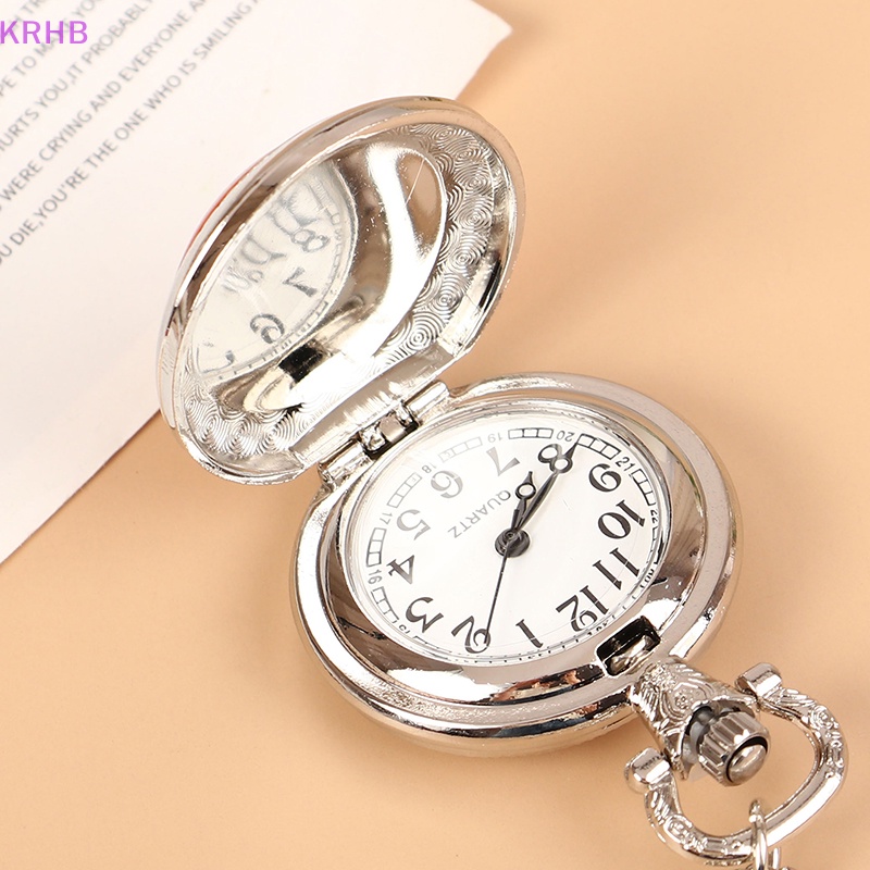 Krhb Genshin Va Chạm Mặt Vòng cổ Đồng Hồ Bỏ Túi Nắp Lật Cá Tính