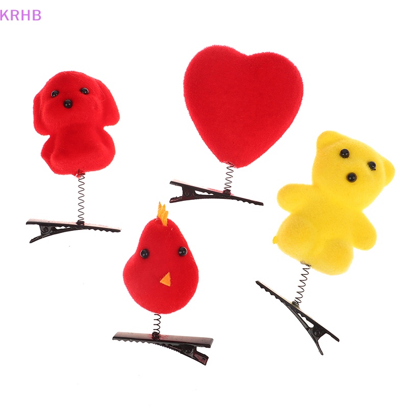 Bộ 5 Kẹp Tóc Hình Thú 3D Dễ Thương Mới