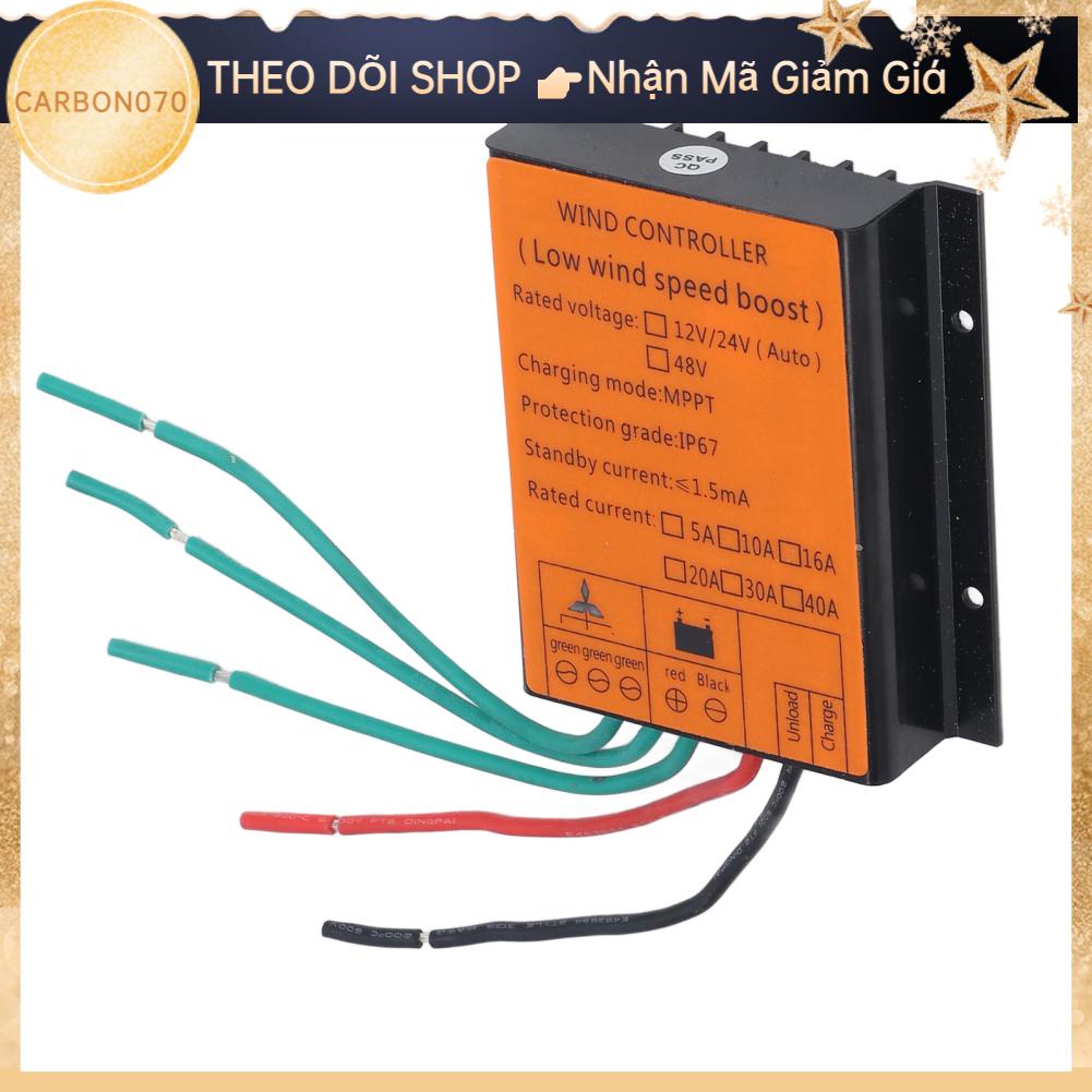 Carbon070 Bộ điều khiển sạc gió 48V 600W MPPT Sạc điện áp thấp IP67 Bảo vệ Step Up năng lượng