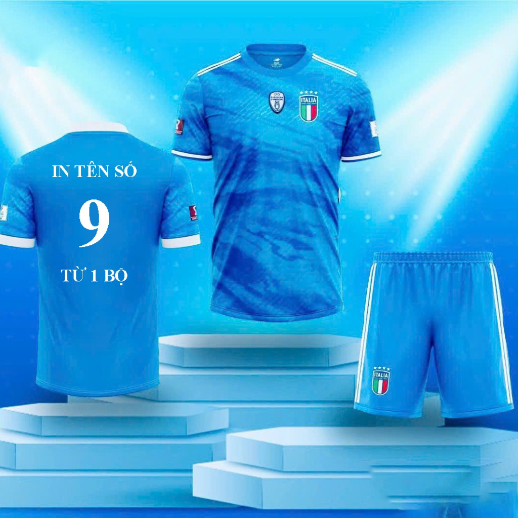 Áo bóng đá đội tuyển Ý (Italia) - Bộ quần áo bóng đá nam nữ mới