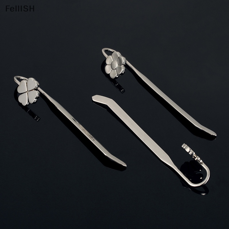 1 Thẻ Đánh Dấu Trang Sách Hình Cỏ Ba Lá Bằng Kim Loại 439br