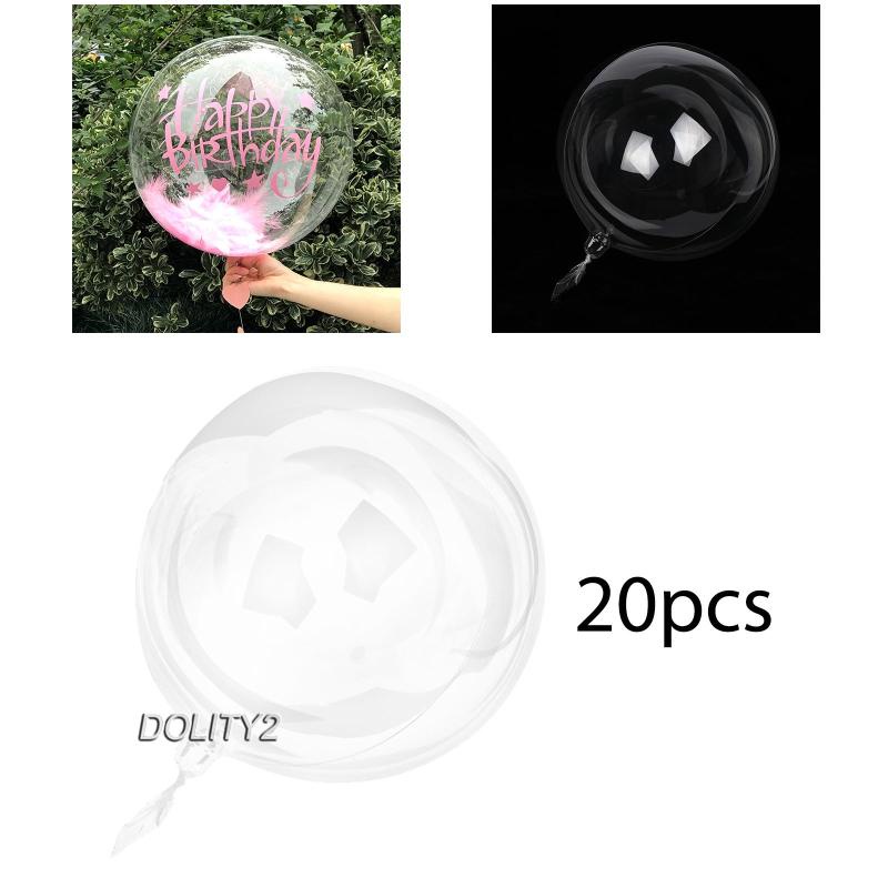 Set 2 / 20 Bong Bóng Trong Suốt Dùng Trang Trí Tiệc Cưới