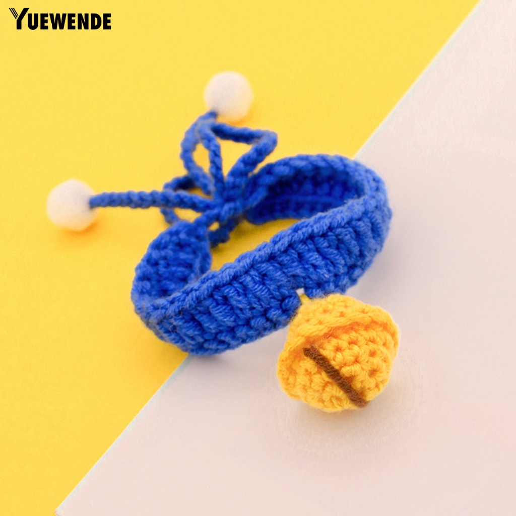 Vòng Cổ YQ.E Đan Len Có Chuông Dễ Thương Có Thể Điều Chỉnh Cho Cún Cưng