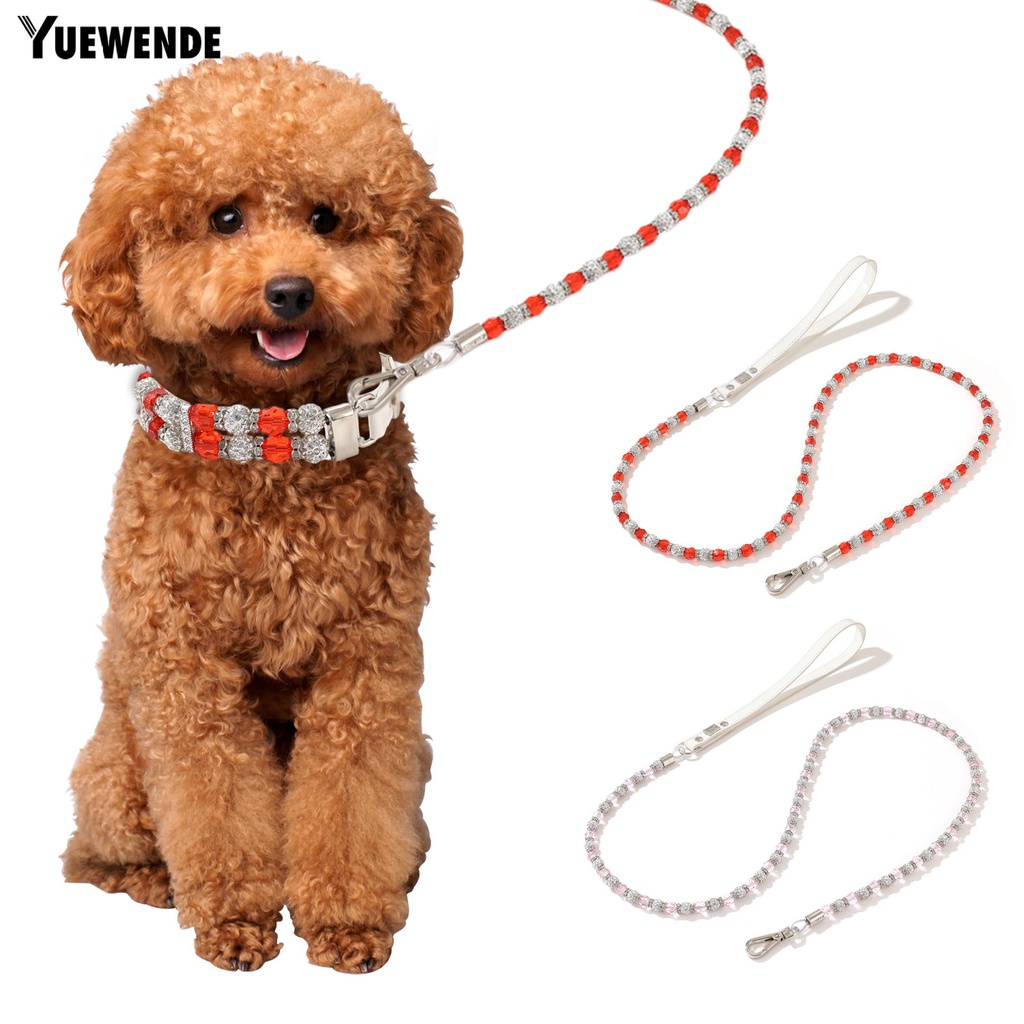 Dây Dắt Thú Cưng Đi Dạo Đính Hạt Nhiều Màu Thời Trang 1.25m